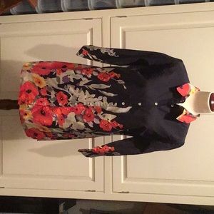 SOFT SURROUNDINGS PROVENCE FLORAL SHIRT/TUNIC TOP